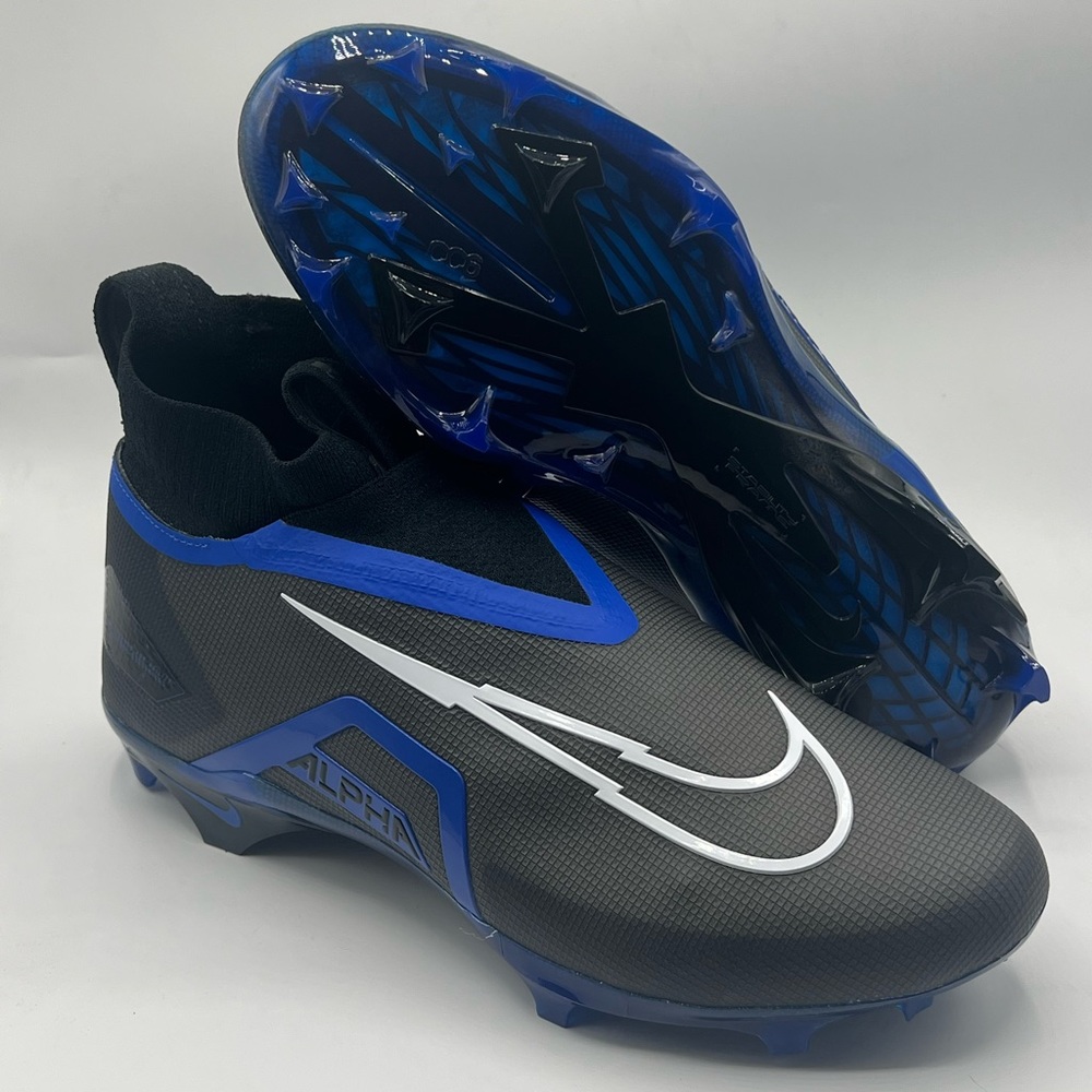 Nike Alpha Menace Elite 3 Football Cleats Sz 13.5 Black Blue Dm1792-003